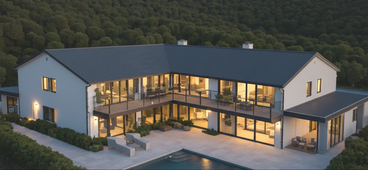 Paramount residence at dusk